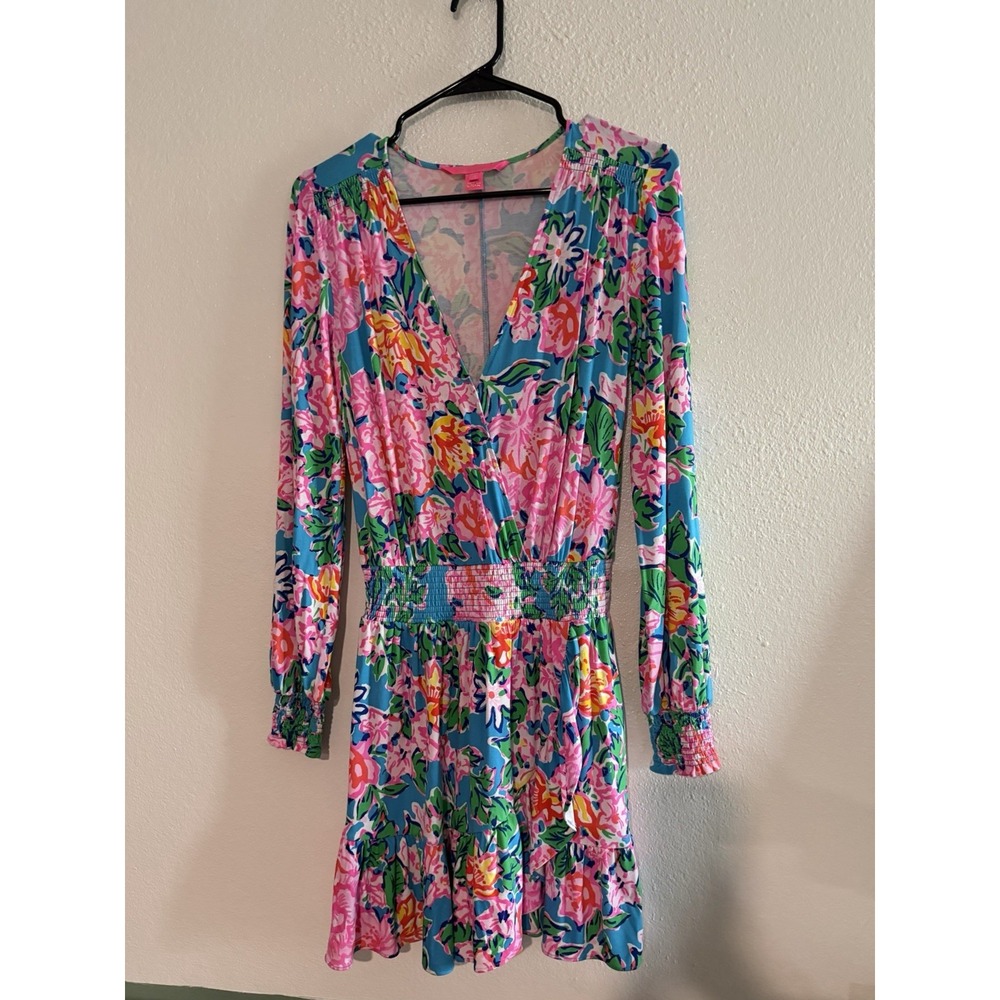 Lilly Pulitzer Dress Romper Multi Rose to the Occassion Size XS‎